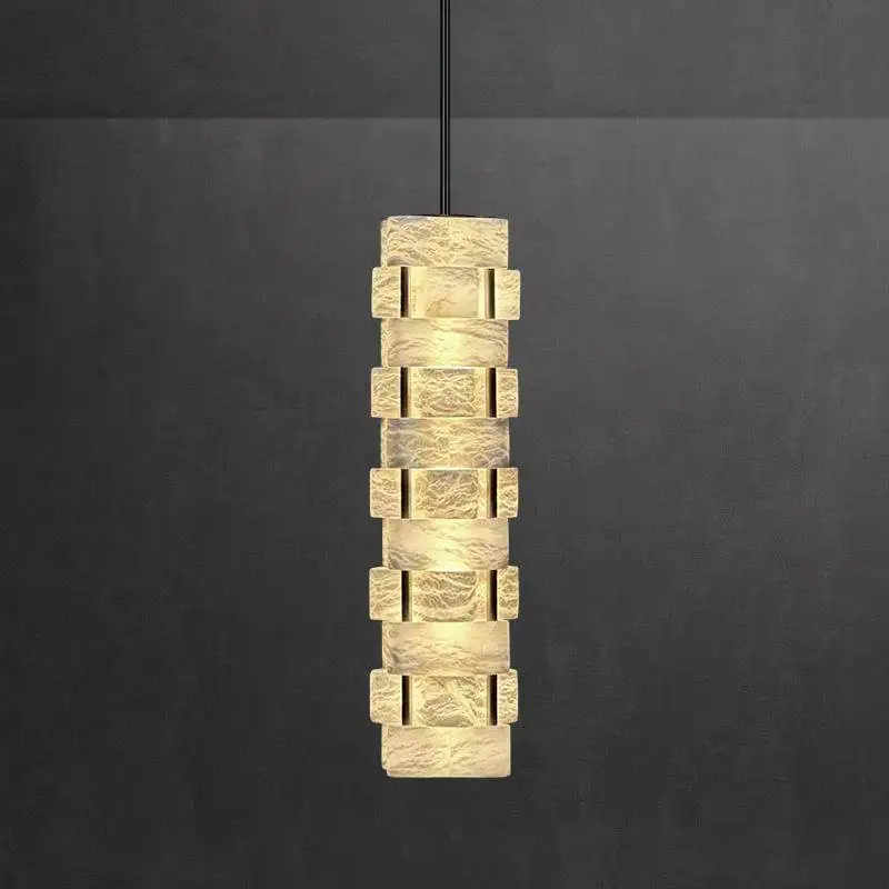 

Современная простая люстра в стиле лёгкой роскоши из испанского мрамора, маленькая люстра для спальни, дизайнерская минималистичная лампа для ресторана или бара.