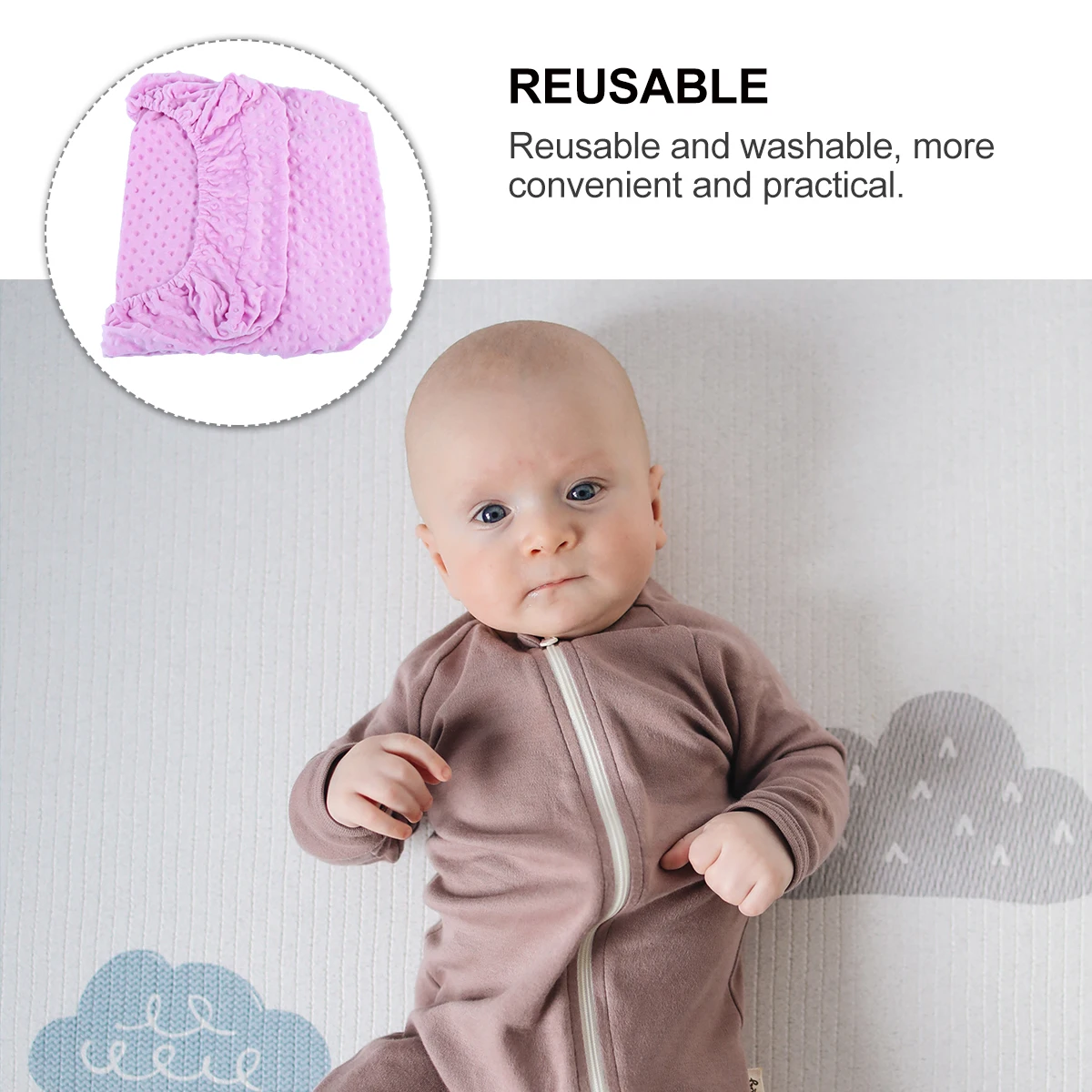 

1pc Baby Changing Pad Newborn Reusable Washable Breathable Cotton Diaper Mat Baby Shower Gift Clean Environment