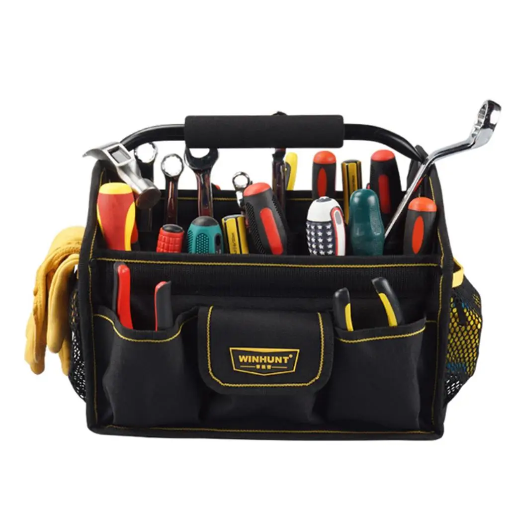 Large Capacity Tools Bag Oxford Cloth Open-Top Thicken Electrician Wookwork Bags Work Bags Waterproof Fasteners Pouch Suitcase