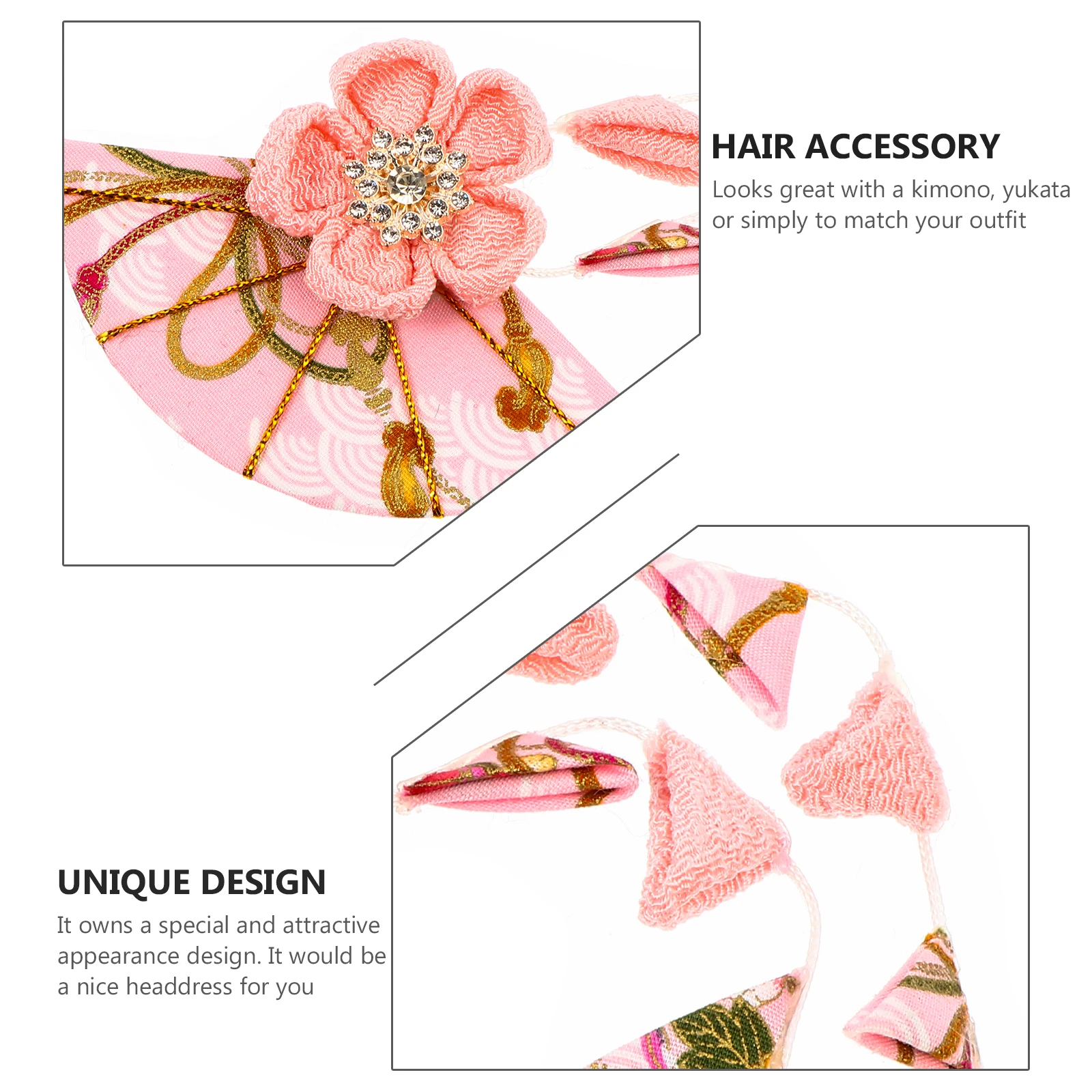 

1pc Tassel Kimono Clip Headwear Hair Accessory Japanese Flower Pins Asian Style Japanese Style Hair Clip Practical Use