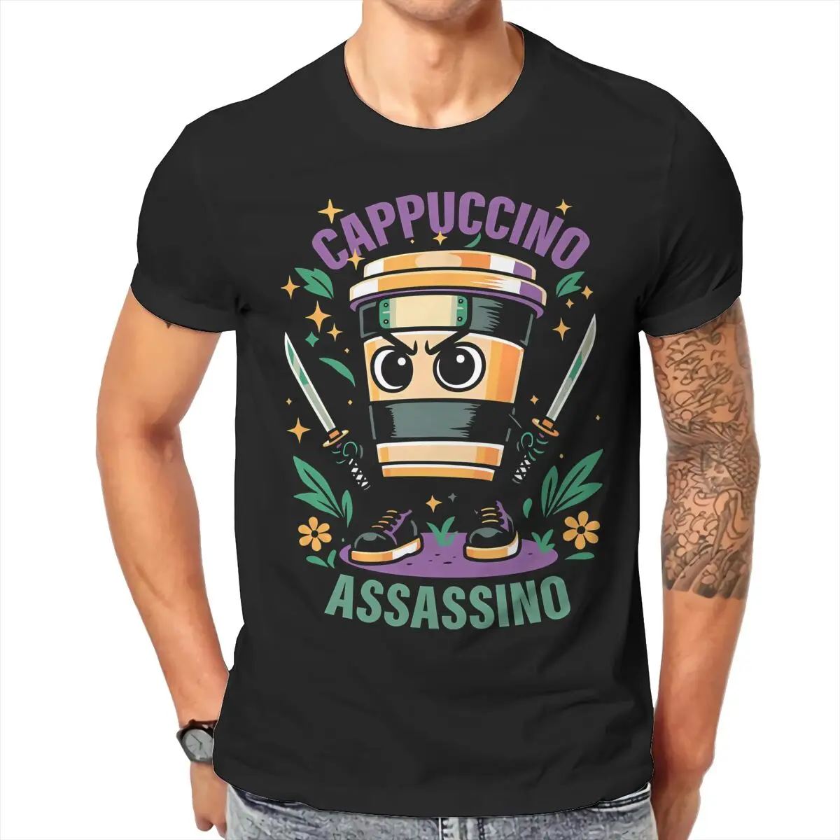 

Brain Rot Cappuccino Assassino Meme Italian Brainrot Special TShirt Comfortable Hip Hop Graphic T Shirt Short Sleeve