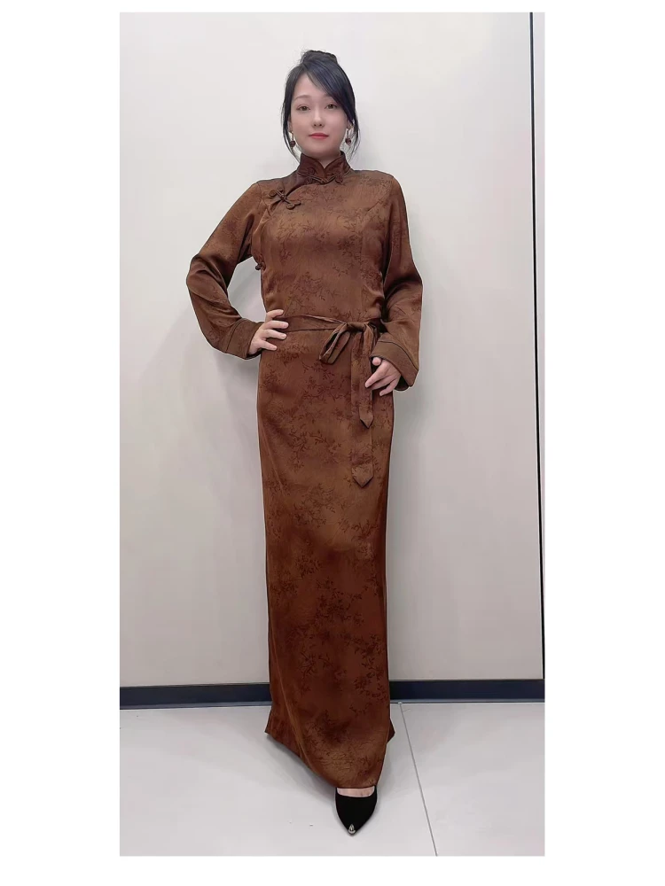 Tibetan Clothing Women's Lhasa Summer Long Skirt Style One-Button Robe Chinese Temperament Dress