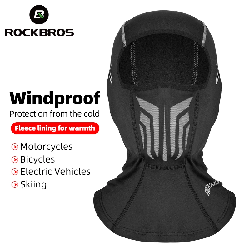 ROCKBROS rowerowa maska ​​pełnotwarzowa zimowa utrzymuj ciepło rowerowa kominiarka czapki męskie wiatroszczelne motocyklowe MTB Road Cycing kołnierz szalik