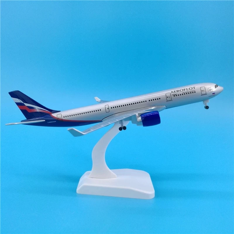 

20cm Model Airplane Air Russia A330 Airbus 330 Airways Airlines Metal Alloy Plane Model Diecast Aircraft & Landing Gears Wheels