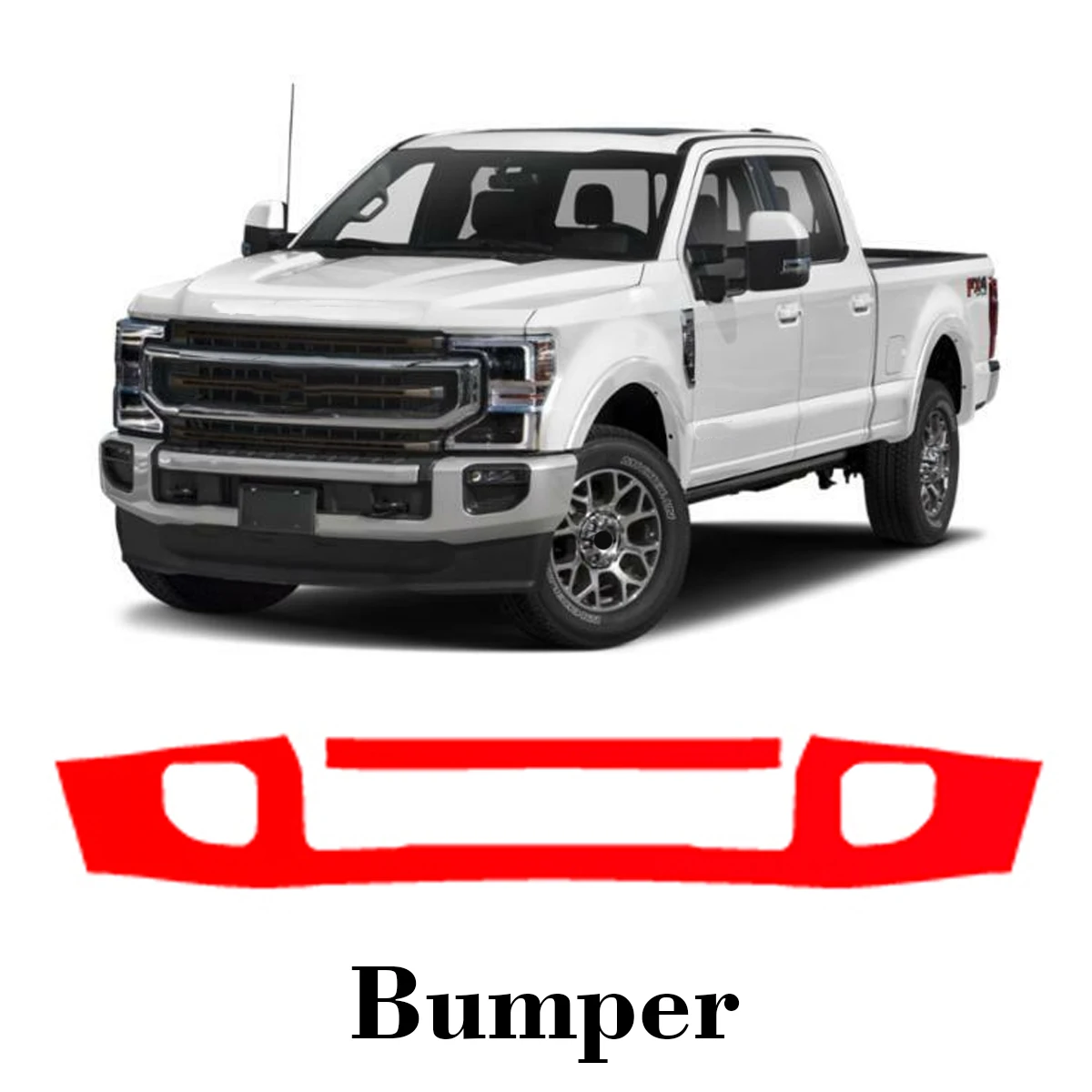 

Car Precut Paint Protection Film Front Bumper Anti-scratch Exterior TPU PPF For Ford F250 F350 SuperDuty 2020-2022