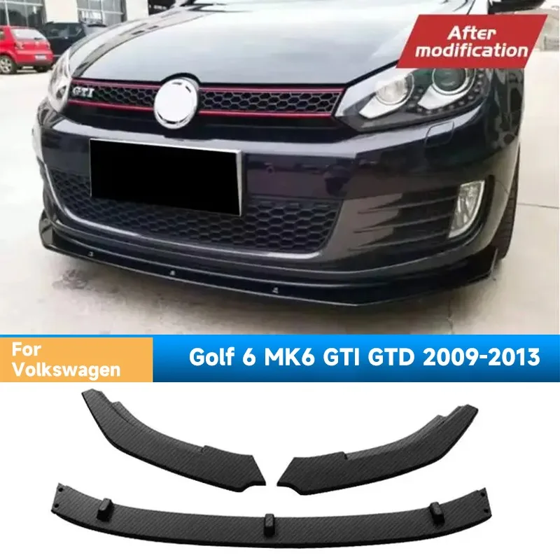 

Передний бампер, разветвитель спойлера ДЛЯ Volkswagen Golf 6 MK6 GTI GTD 2009-2013, крышка диффузора, дефлектор, автозапчасти