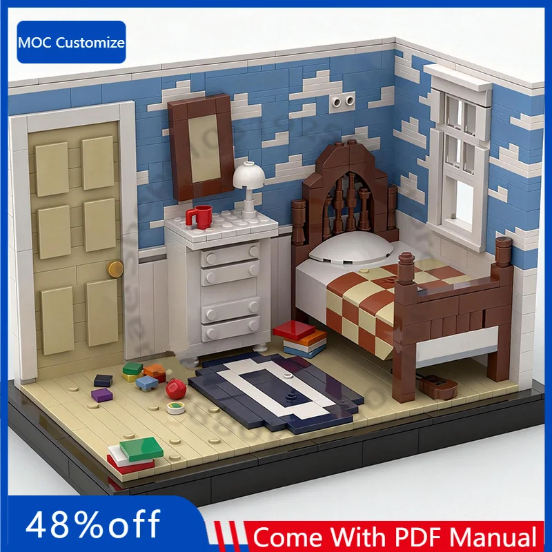 

770 PCS City Street Room MOC Customize Modular Building Block Design Popular Educational Creative Design DIY Festival Toy Gift