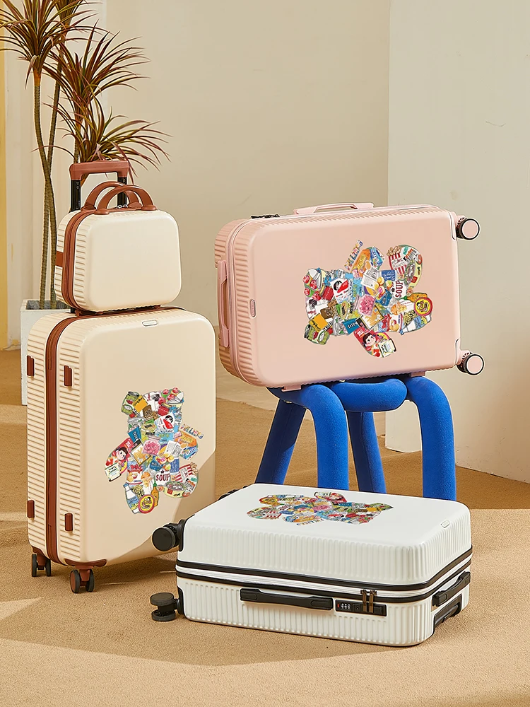 Doodle Bear 24 Inch Multi-Functional Travel Suitcase Children's 20 Inch Boarding Box Boys Small Password Pull Rod Box