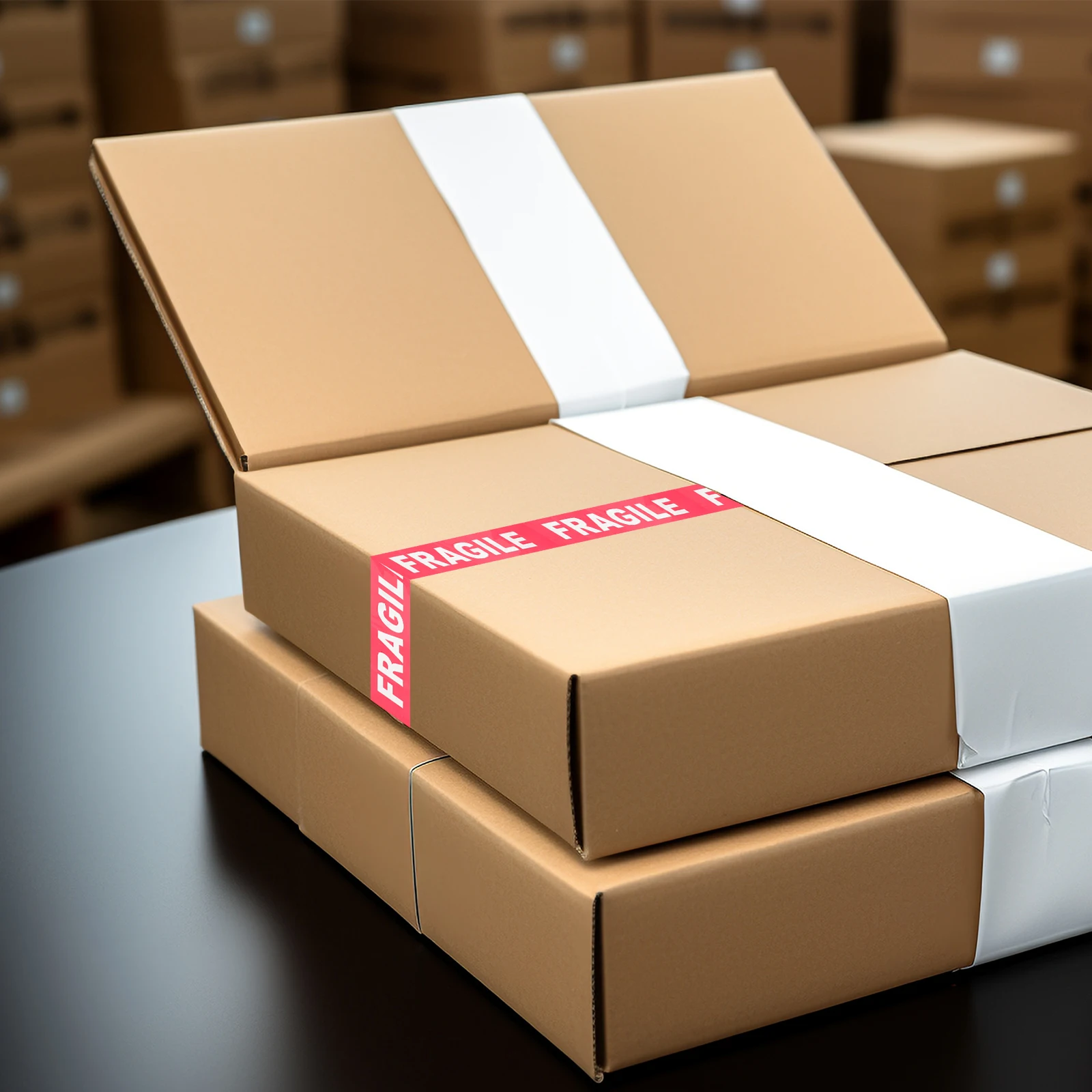 Fragile Warning Tape Packing Labels Shipping Decals Caution Stickers Reliable Materials Practical Use Easy Paste Self Adhesive