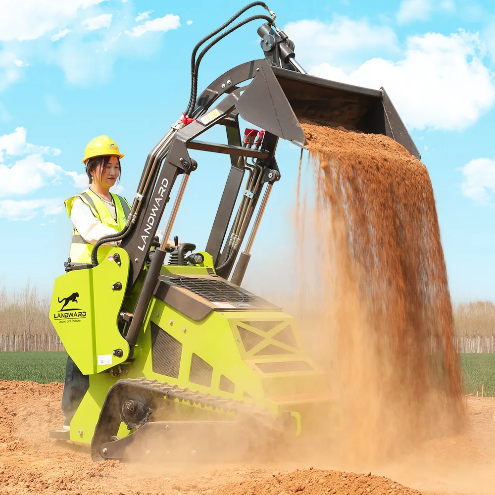 Construction Machinery Skid Steer Loader Factory Skid Steer Loader With Attachment LANDWARD Factory Cheap Home loader Customized