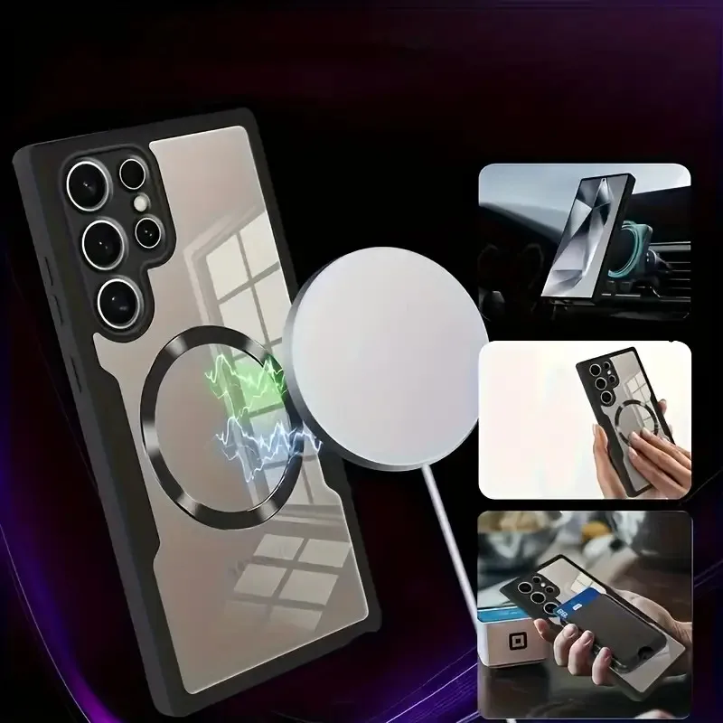 حافظة حماية مغناطيسية متكاملة لفيلم الغلاف، قابلة للتطبيقS25Ultra/S24Ultra/24 Plus/S24FE/S23Ultra/S23FE/S22Ultra/S21Ultra #5