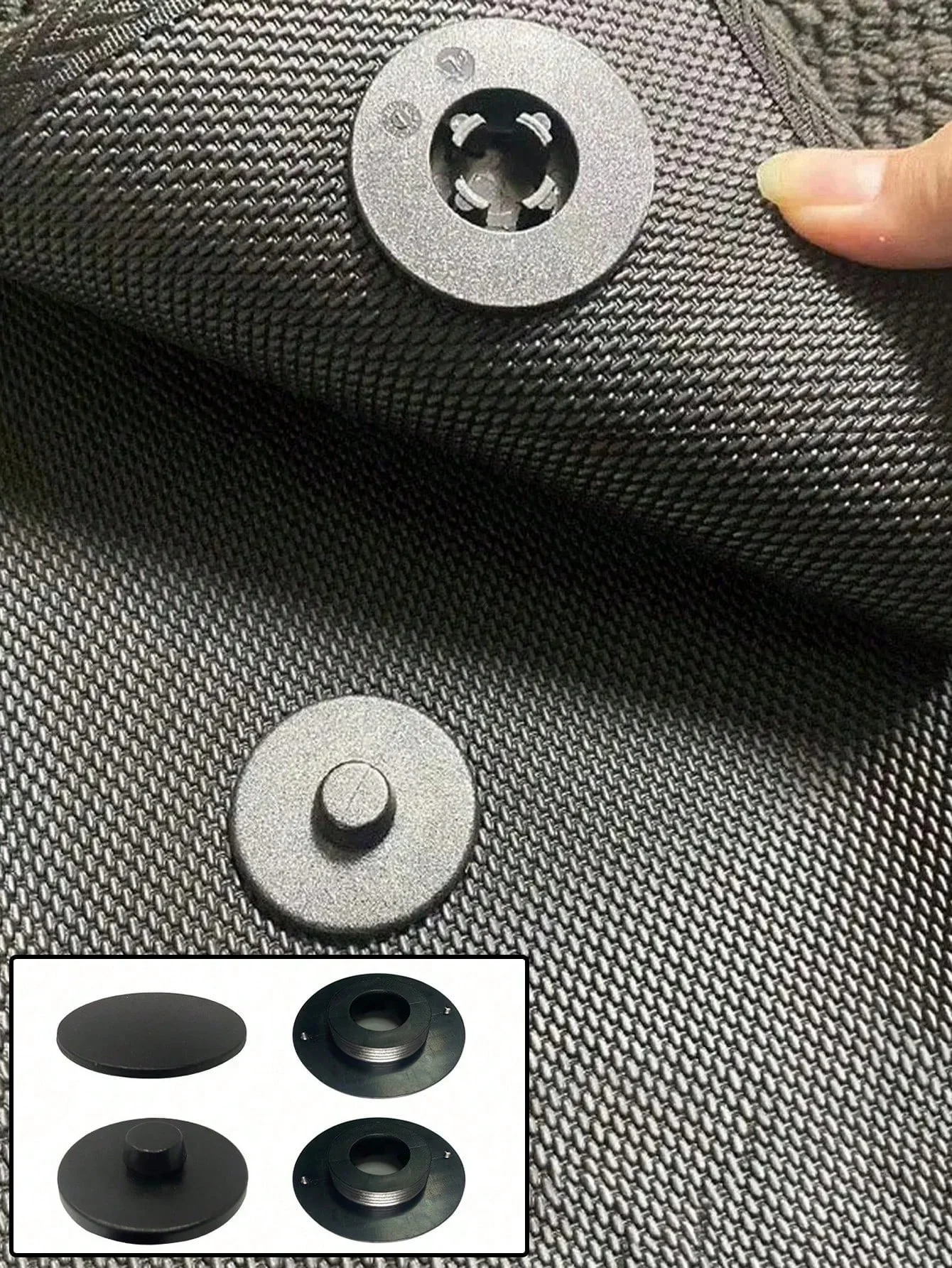 8/16/32Pcs Universal Car Floor Mat Fasteners, Dual-Layer Plastic Snap Buttons (Secure Grip), Round Press Studs, Anti-Shift for C