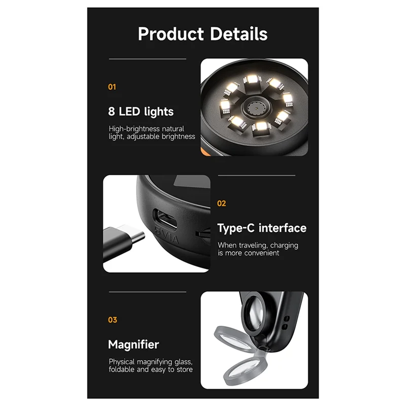 

ABKO-500X Magnifying Glass Digital Microscope AF Lens Printing Inspection Tools For Coins Jewellery