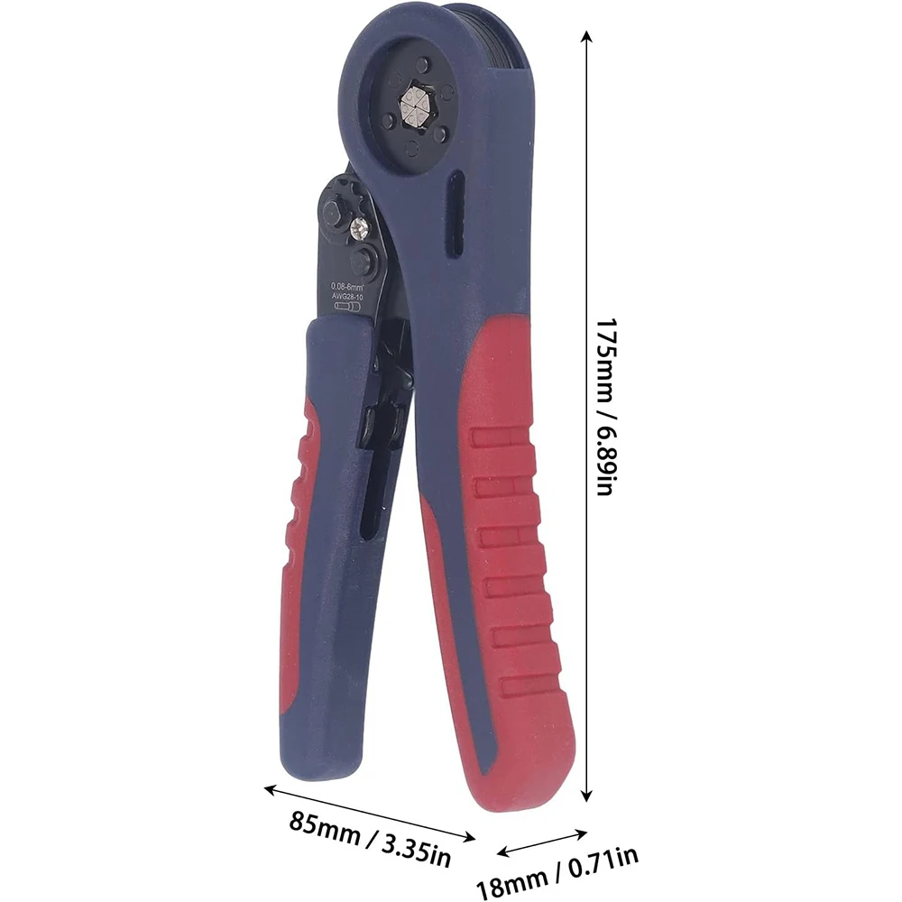 Ferrule Crimping Plier, Adjustable Ratchet Crimping Plier Self Adjustable Ergonomic Ratchet Wire Shrinkage Hand Tool