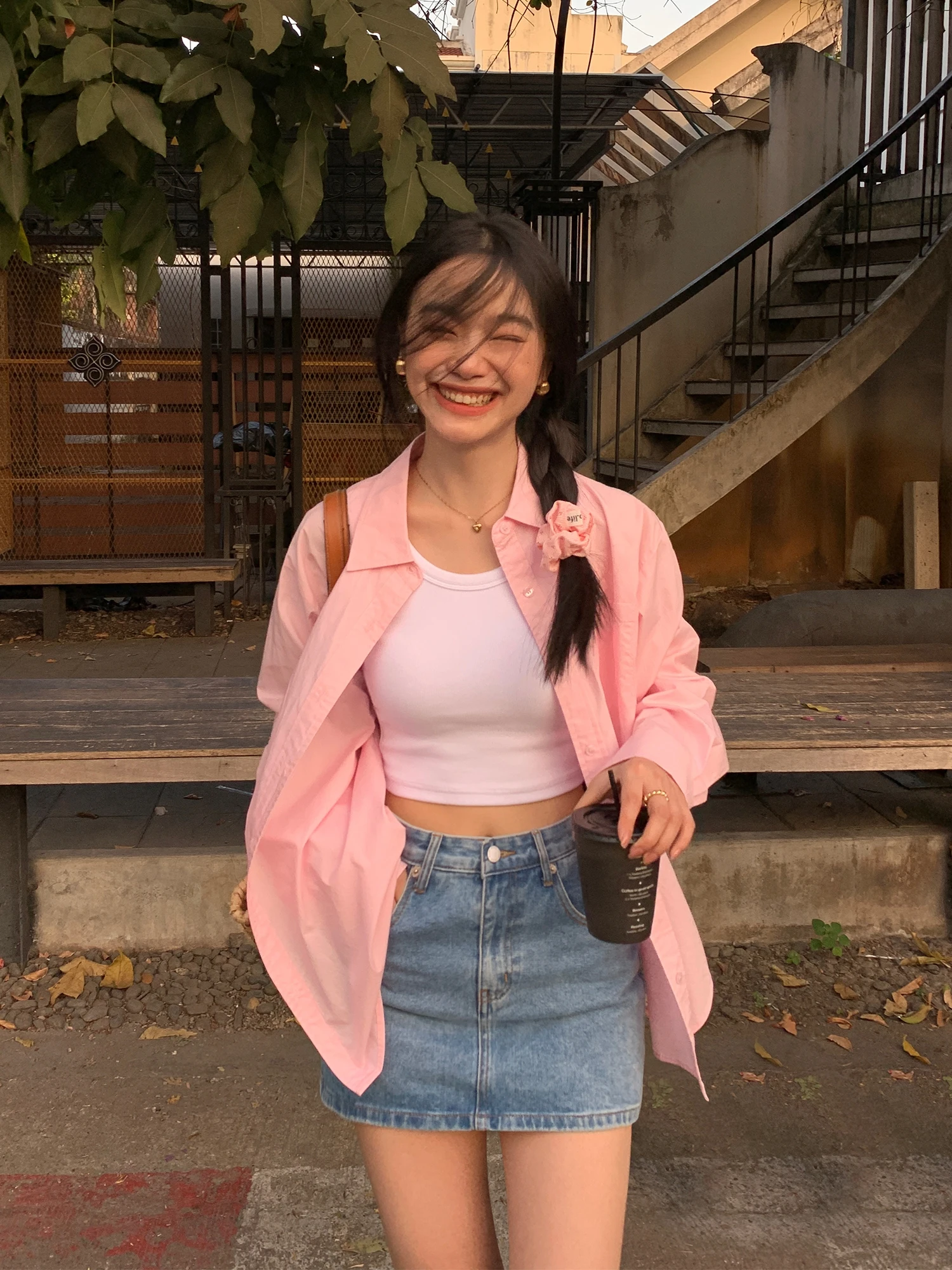 

Розовая хлопковая рубашка Pusumede с длинным рукавом для женщин, базовая модель, весенняя мода, свободный крой, однотонная, на пуговицах, для повседневной носки