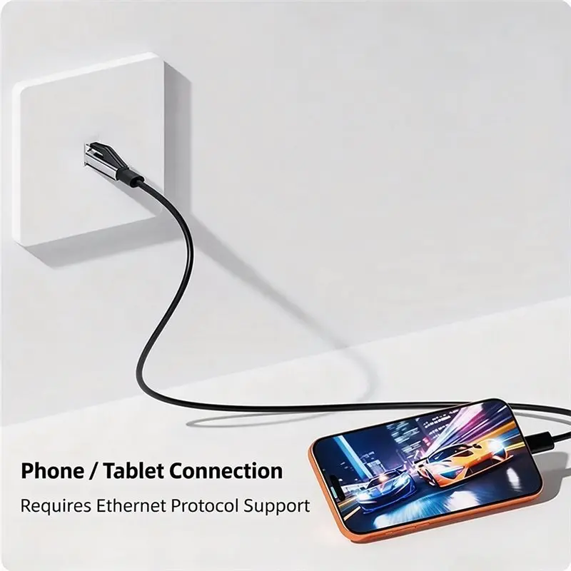 100% New Arrival Ready-To-Use For Laptop, Gigabit Ethernet Access Unit For USB C Devices, Portable For USB C RJ45 Adapter