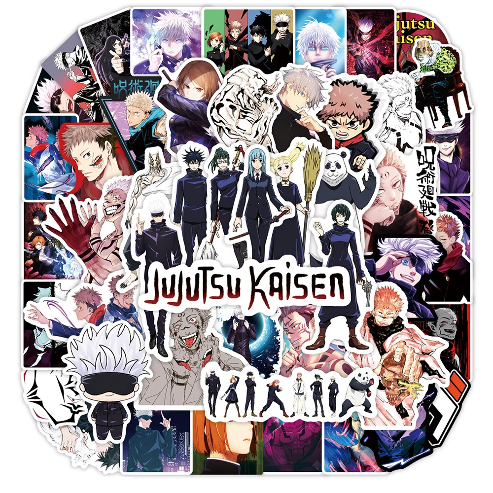 

10/30/50/100pcs Cool Jujutsu Kaisen Anime Stickers Waterproof Graffiti DIY Water Bottle Phone Laptop Satoru Gojo Cartoon Decals