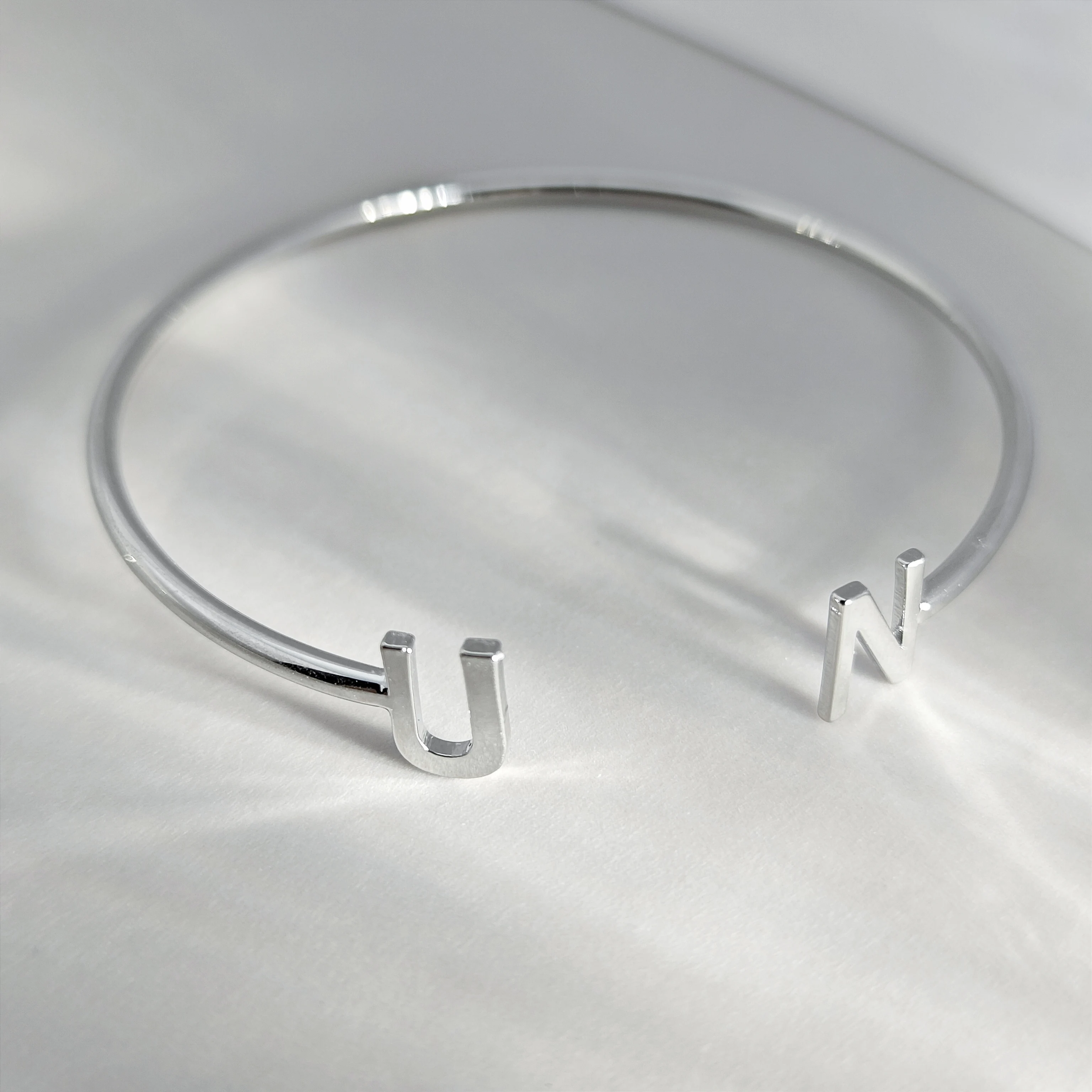 

lateefah unique cuff jewelry letter bracelets, baby bracelets, plain lettecustomizes initial bracelets for children and adults,