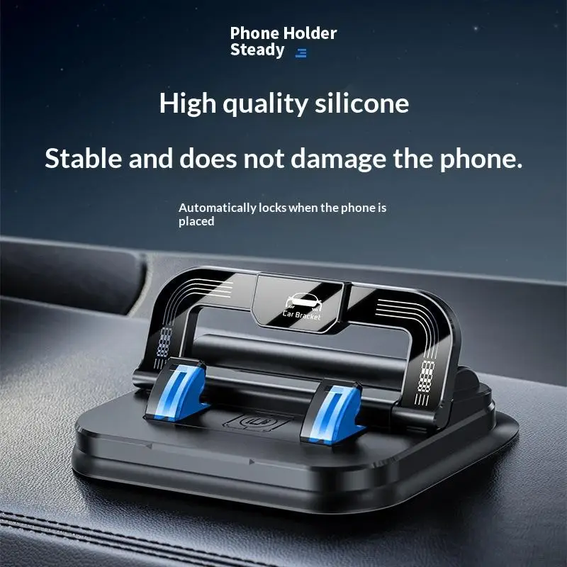 Universal Car Phone Holder 1Pcs 360° Rotatable Dashboard Mount with Parking Number Plate Easy Installation