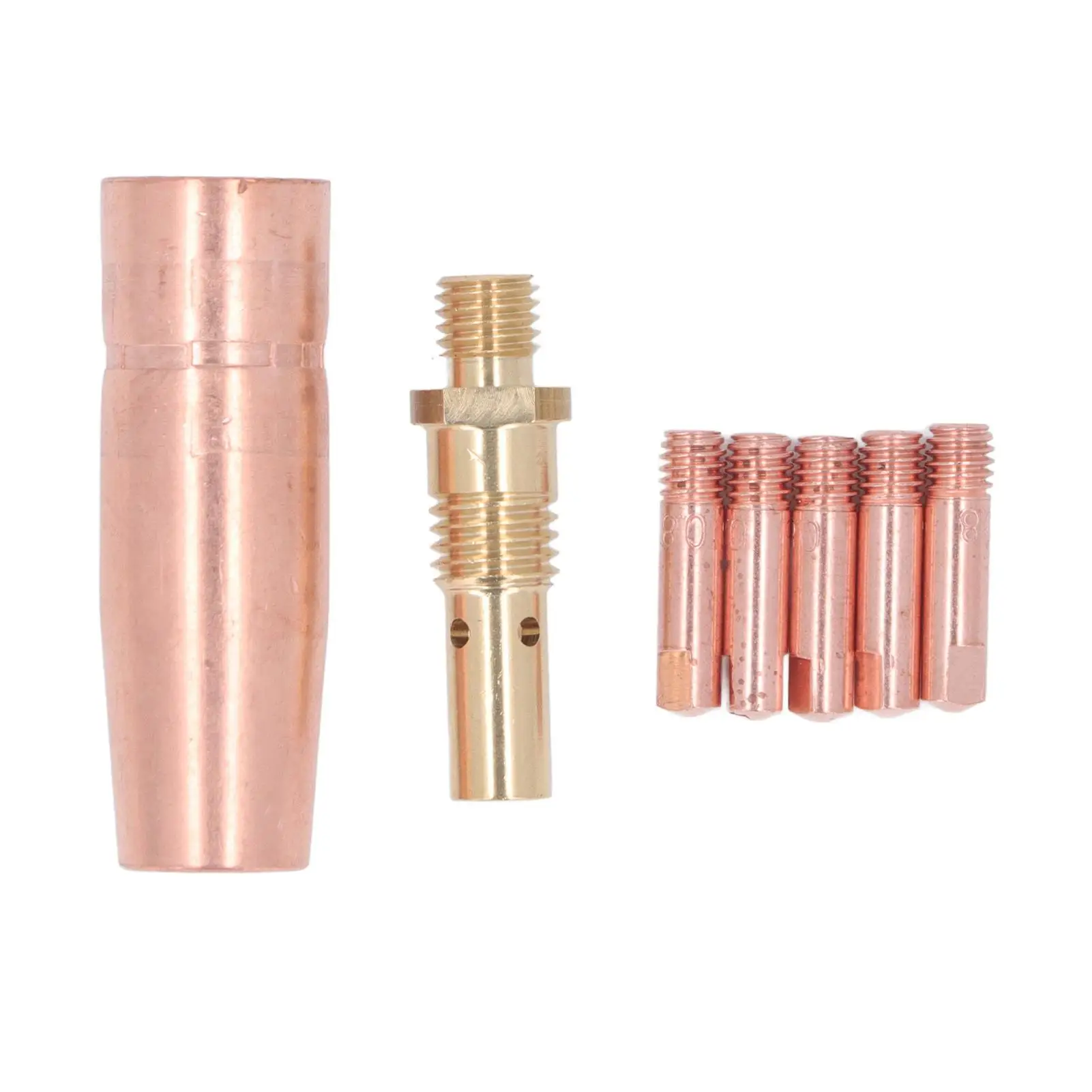 

0.8mm MIG Welding Torch Consumables - Gas Nozzle, Diffuser & Contact Tips for 100l K530 Series Replacement Parts