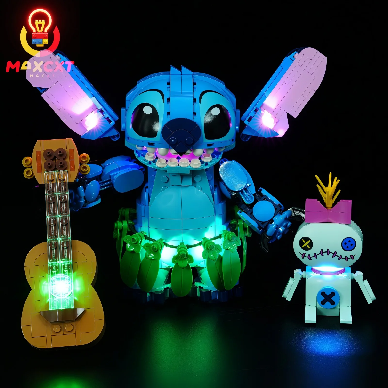 Luz LED MAXCXT para LEGO 43296 Stitch & Scrump, lámpara decorativa DIY, no incluye el juego de bloques de construcción Lego