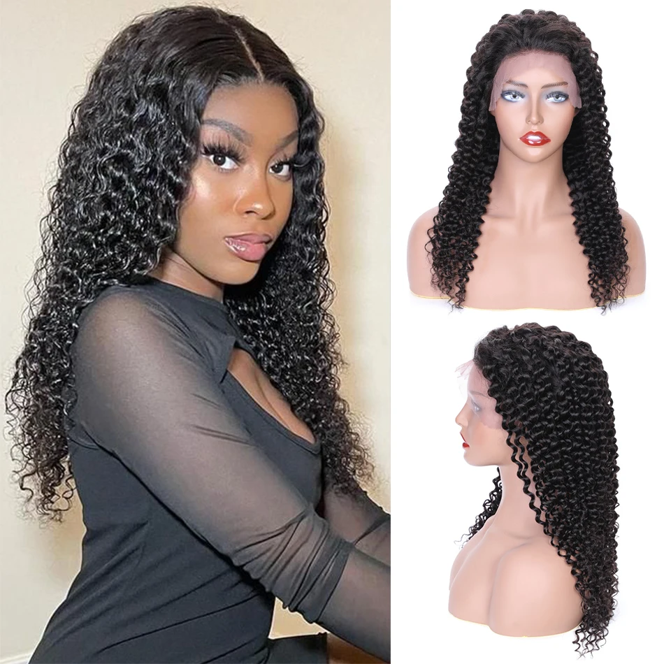 

32 Inch 4x4/5x5 Kinky Curly Lace Closure Wigs ShineFull Pre Plucked 13x4 Hd Lace Front Wig Malaysian Remy 100% Human Hair Wig