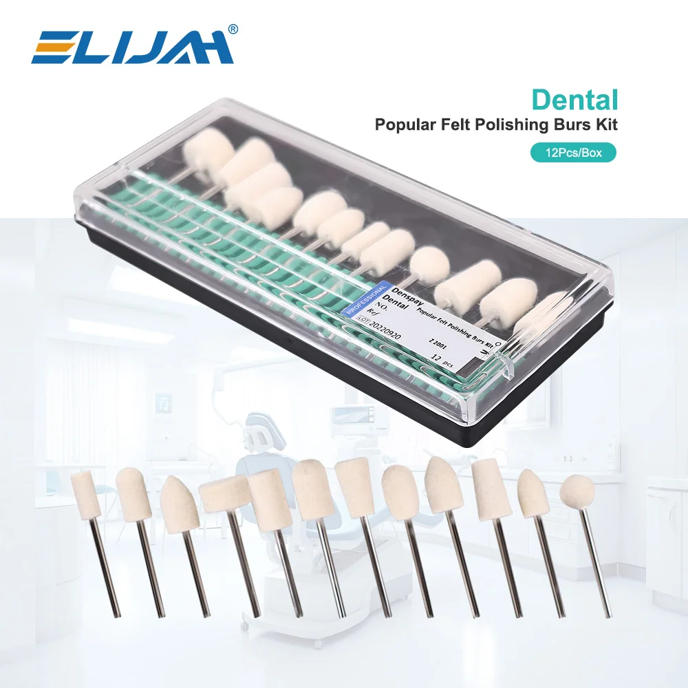 

ELIJAH 12Pcs Wool Felt Grinding Sanding Head Abrasive Buffing Wheel 2.35mm Shank Polishing Mini Drill Bit Rotary Tool