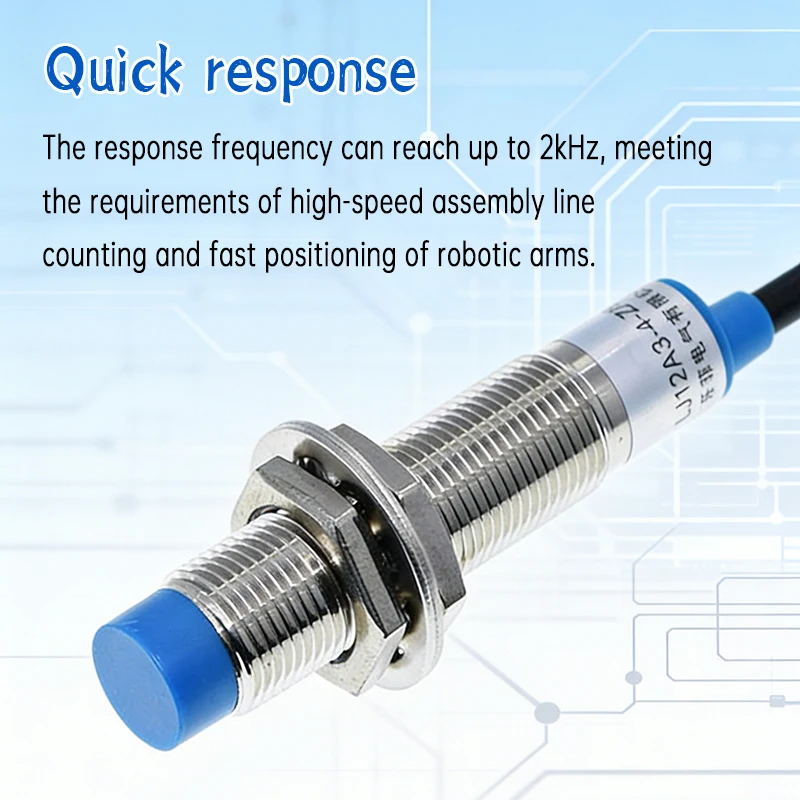 LJ12A3-4-Z/BX/BY Inductive Proximity Switch, 1.2m Cable SN04-N Metal Detector for Position Sensing & PLC