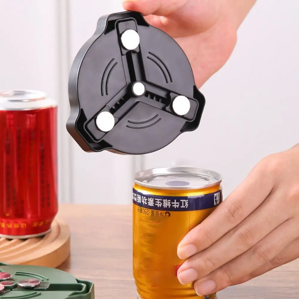 Bar Accessory Manual Screw Can Opener Rotating Design Magnetic Twist Cola Can Opener Labor-Saving Jar Lid Opening Tool Party