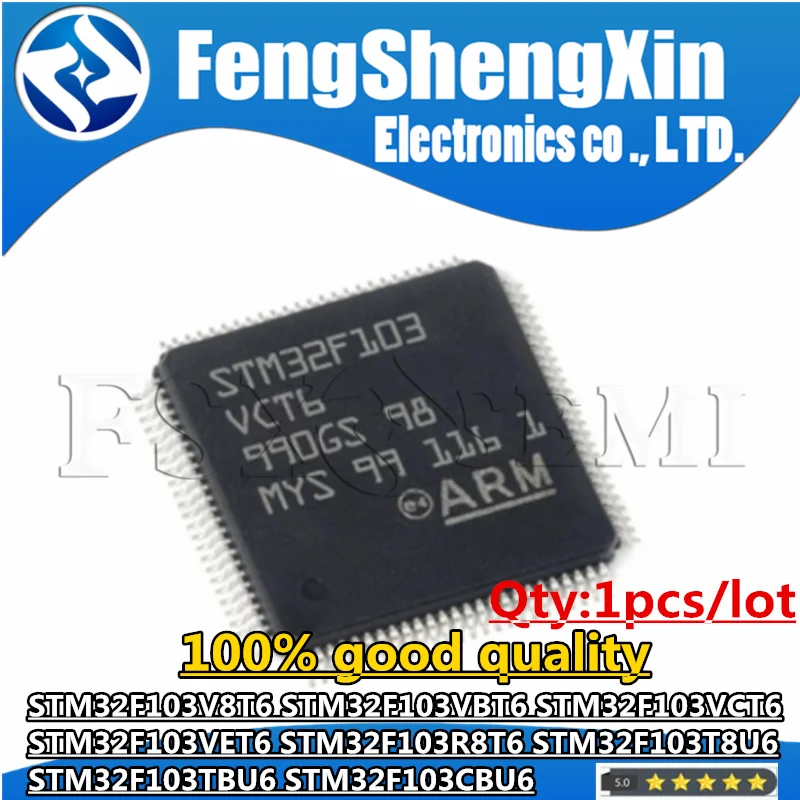 

1pcs STM32F103V8T6 STM32F103VBT6 STM32F103VCT6 STM32F103VET6 STM32F103R8T6 STM32F103T8U6 STM32F103TBU6 STM32F103CBU6 Chips