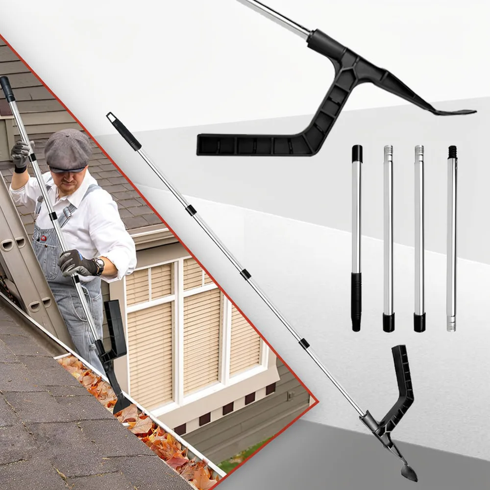 Ergonomic Gutter Scoop Plastic Leaf Shovel Garden Tool For Cleaning Roof Drainage Channels And Maintaining Home Yard