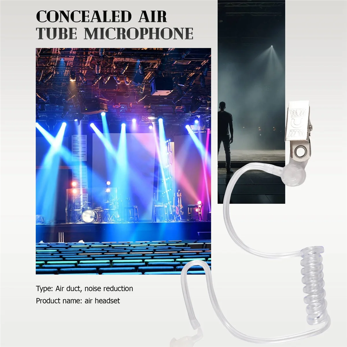 

[stock] 10PCS Accessories Air Acoustic Tube Headset Earpiece for for Radio Walkie Talkie Headset for 888S UV-5R UV-82