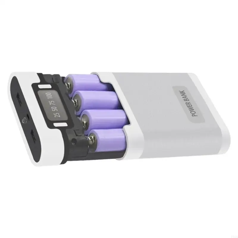 193A Interchangeable 4x18650 Battery Charging Case Quick Charging Capability LED Power Suitable for Various Device Support