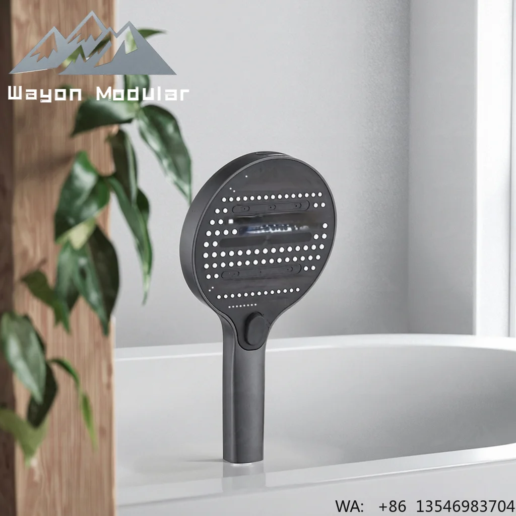Wayon New Arrival High Pressure Black Shower Head Water Saving Ergonomic Design for Daily Shower