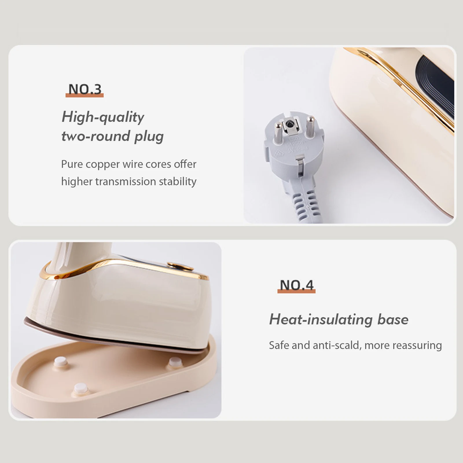 مكواة بخار للملابس المحمولة مع شاشة LCD مكواة معلقة محمولة مع 180 °   مقبض قابل للدوران 3 مستويات بخار للسفر والمكتب المنزلي