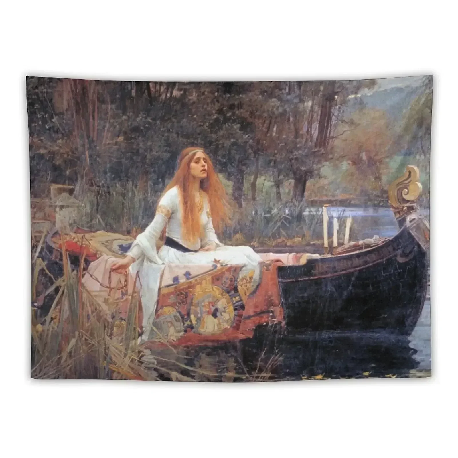 Guinevere on the boat Tapestry Aesthetics For Room Room Decoration Korean Style Wall Decor Tapestry