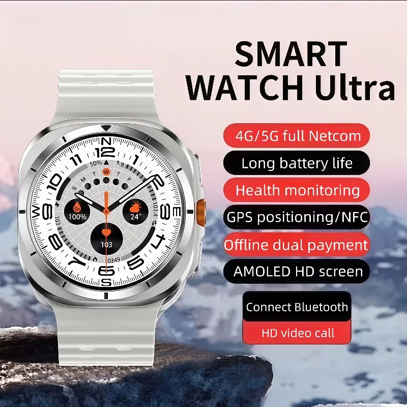 

Fashion W7 Smart Watch Ultra Amoled 466*466 HD Smartwatch BT Call Health Fitness Tracker Outdoor Sport Smart Watch For Samsung