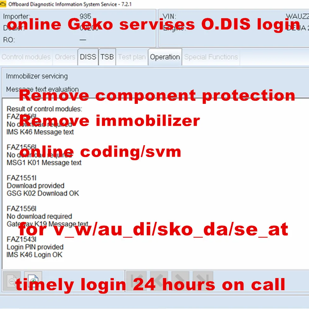 

O-dis online login account For O-DIS G-EKO Online one time login service with Free cpn proxifier For car software