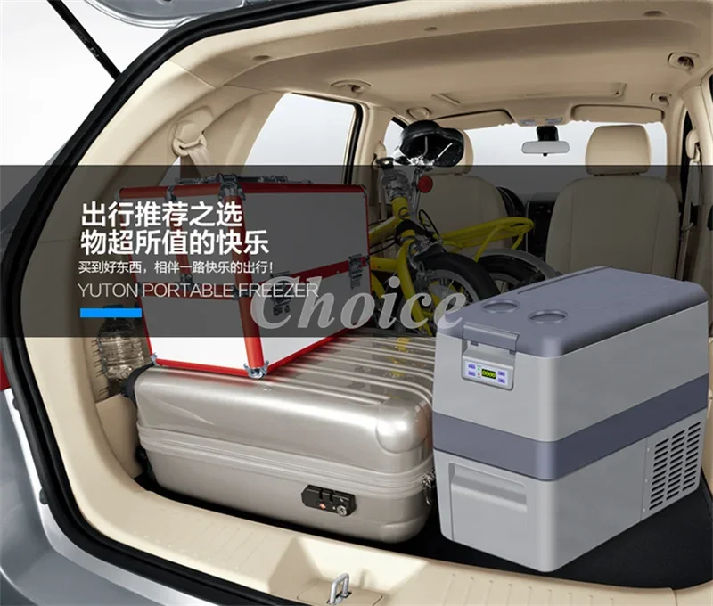 25/30L Car Refrigerator Mini Fridge Small Freezer 12V Compressor Portable Cooler 220V 12v car Mini Refrigerator