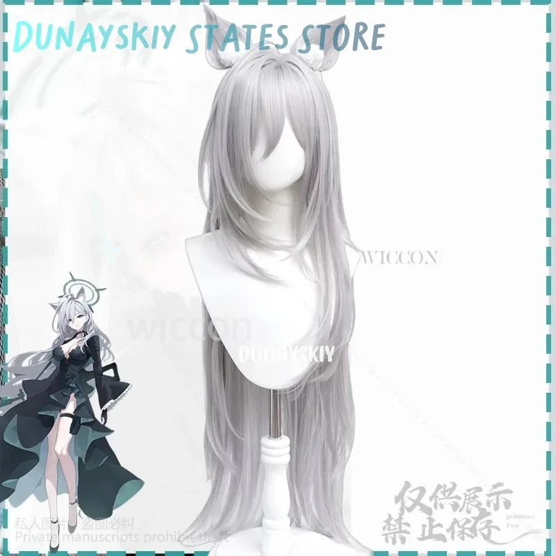 

C.O.S.Da@Anime Game Blue Archive Cosplay Sunaokami Shiroko Costume Black Evening Dress Sexy Gothic Lolita Wigs Furry Earwear Cu