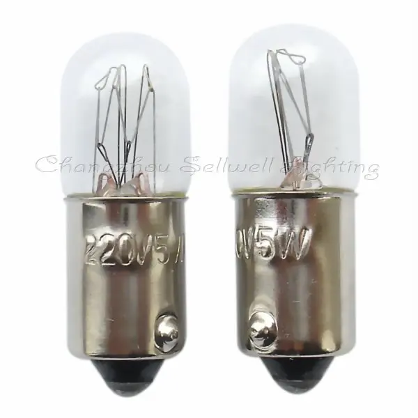 

Ba9s T10x28 220v 5w Miniature Lamp Bulb Light A355