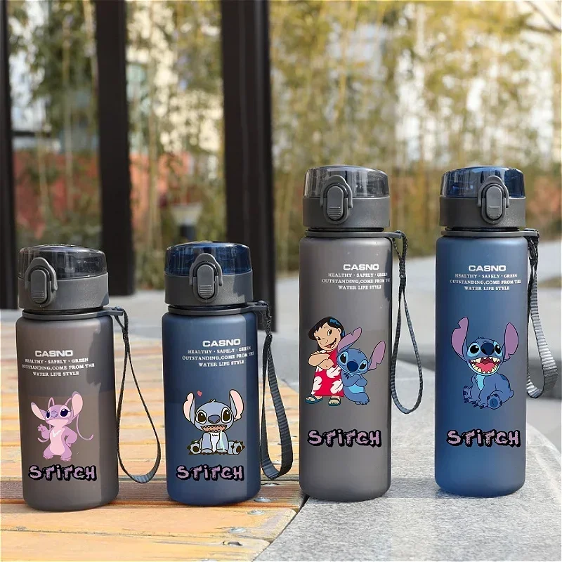 Disney 1000ML Water Cup Lilo&Stitch Portable Plastic Outdoor Sport Water Bottle Plastic Large Capacity Camping Drinking Bottle