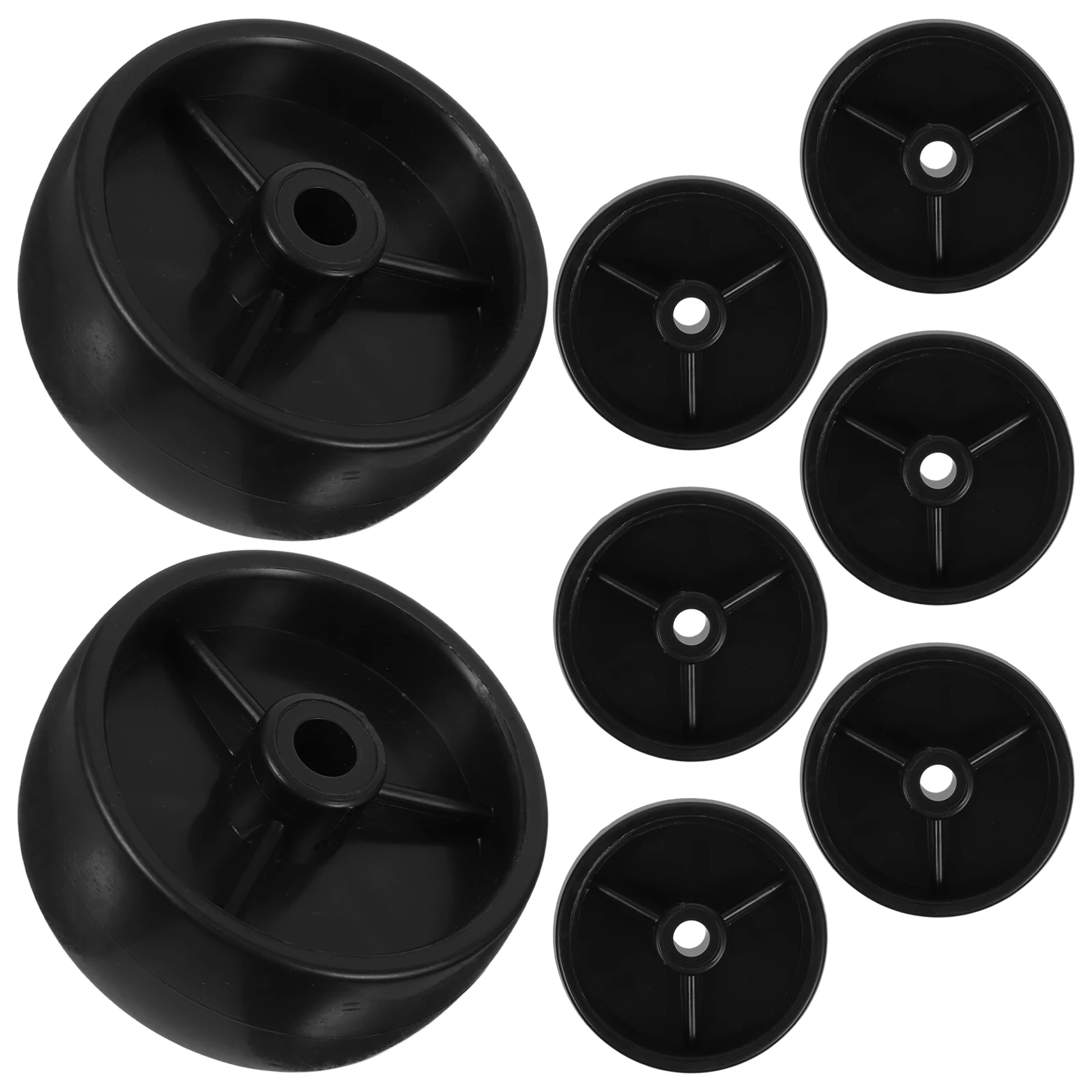 

8pcs Single Wheel Caster Durable Replacement for Cart Solid PP Material Wear Resistant Mower Parts Accessories Universal Mobile