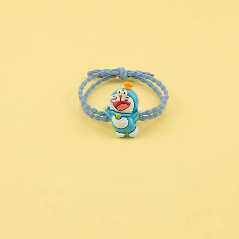 1/5Pcs Doraemon Hair Rope Cartoon Hair Accessory for Girls Kawaii Hairband Cute Women's Hair Tie Anime Elastic Bands Jewelry