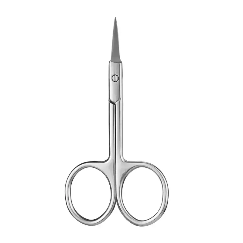 Stainless Steel Home Ladies Eyebrow Trimming Scissors Portable Travel Beauty Scissors False Eyelash Double Eyelid Patch Scissors