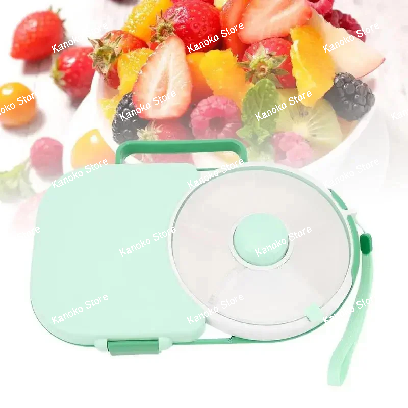 Scatola Bento per bambini Scatole per il pranzo rotanti Contenitore per snack rotante per bambini Spinner per snack per bambini Scatola per snack portatile con piatto di frutta rotante