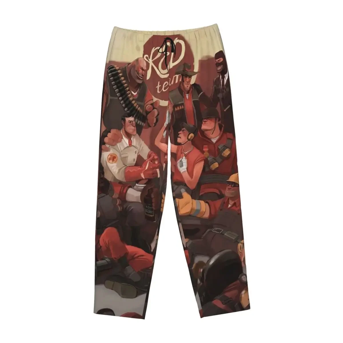 

Custom Team Fortress 2 Red Team Artwork Women Pajama Pants Lounge Sleep Sleepwear Bottoms with Pockets