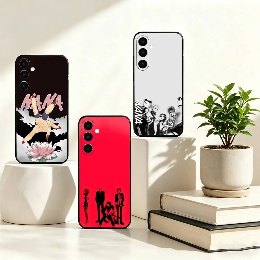 A-Anime N-NANA Phone Case For Samsung Galaxy A73,A72,A71,A70,A53,A52,A51,Others Soft Black Cover