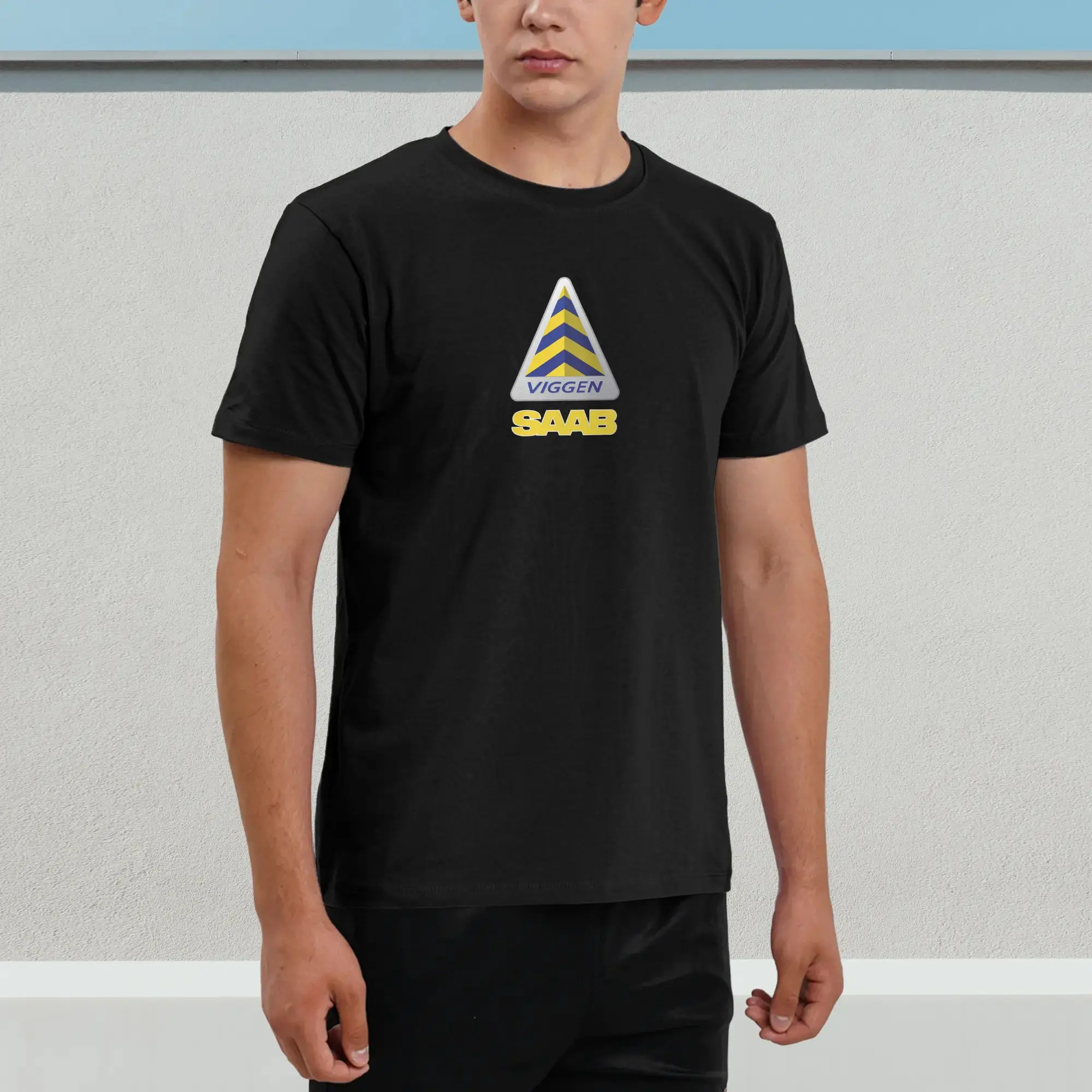 

New 2025 yaer Saab Viggen Logo t shirt men sleeve shirt