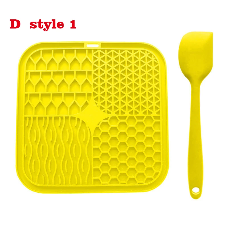 Solid Color Silicone Pet Licking Mat Cat and Dog Anti-choking With Slow Food Bowl Puppy istracted Licking Plate Cutlery